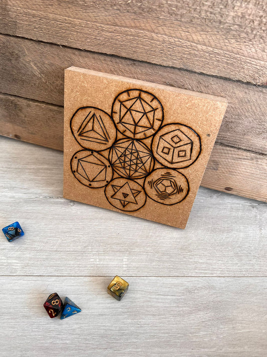 Dungeon and dragons dices art (tekenfout)